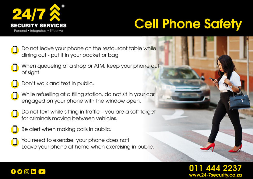 Cell Phone Safety 24/7 Security Services