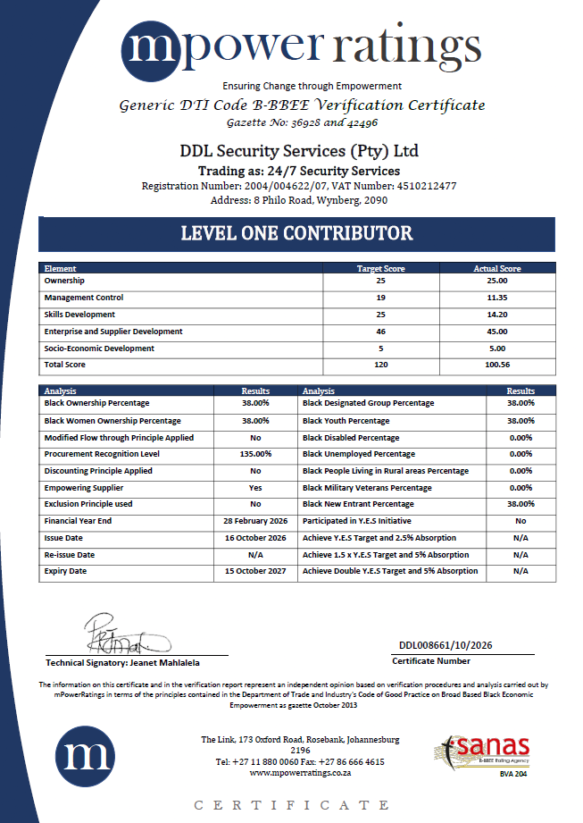 B-BBEE Certificate